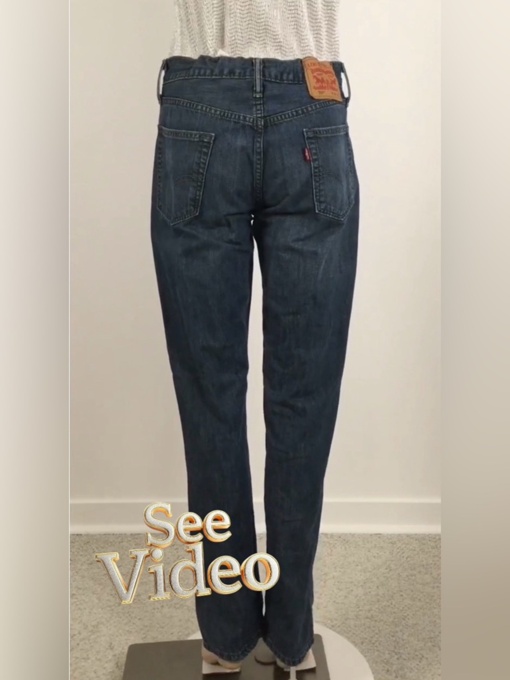 👛 (ANY 2/$35) LEVI’S Red Tab 514 Denim Jeans Half Elastic Back 29 x 32